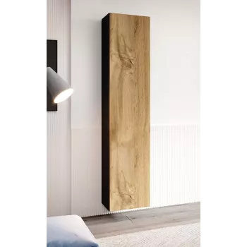 Armário fechado Cama VIGO '180' 180/40/30 preto/carvalho Wotan