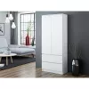 Top E Shop SZAFA MALWA B roupeiro de quarto, 5 prateleiras, 2 portas, branco