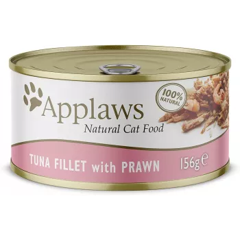 Alimento húmido para gatos Applaws Filete de Atum com Camarão 156 g saqueta — gato adulto, 156 g, 81% humidade, 14% proteína