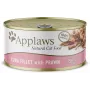 Applaws Natural Cat Food comida húmida para gatos com filete de atum e camarão, 156 g