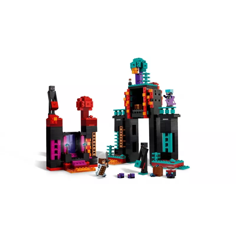 Brinquedo de construção LEGO Minecraft Conjunto 21279 A Torre do Enderman, 867 peças, 2 minifiguras, 450 mm de altura