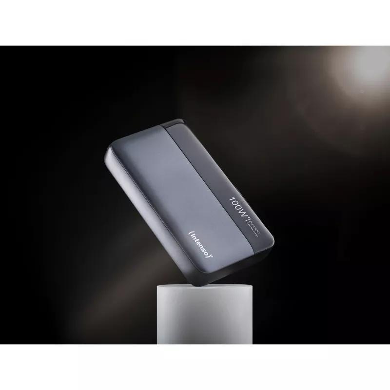 Powerbank INTENSO 7350050 — 20000 mAh, 1× USB-A + 2× USB-C, 100 W de potência total de saída, preto/cinzento