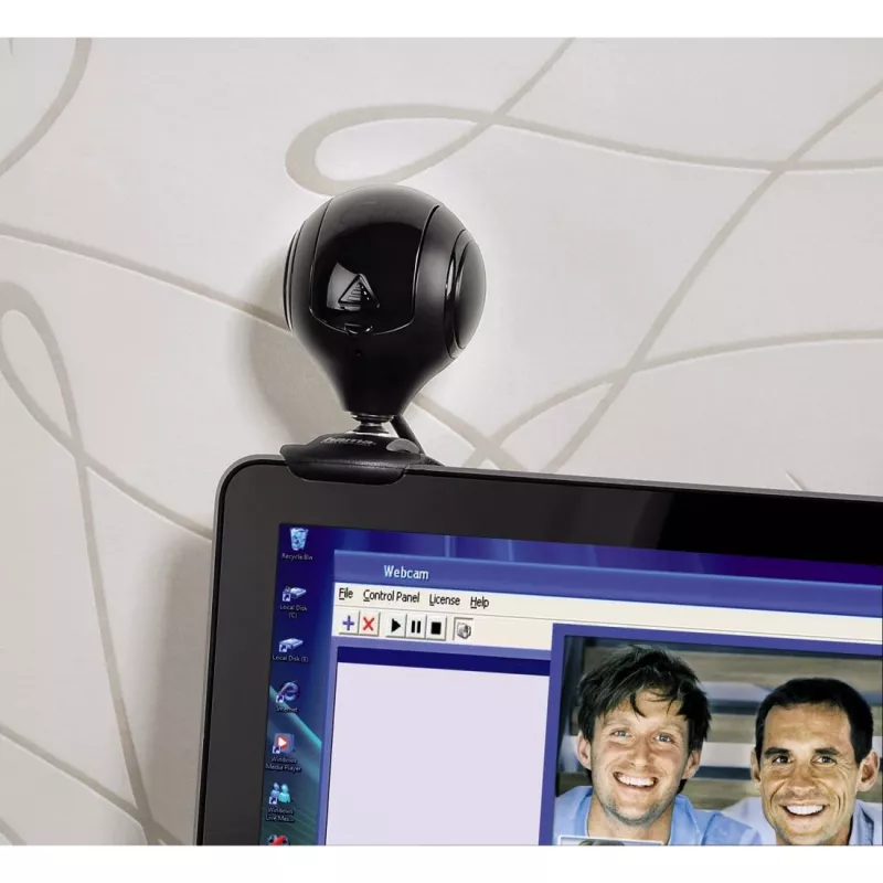 Hama 00053950 Spy Protect HD webcam, 1,3 MP, 1280 x 720, 30 fps, microfone integrado, USB 2.0, preta