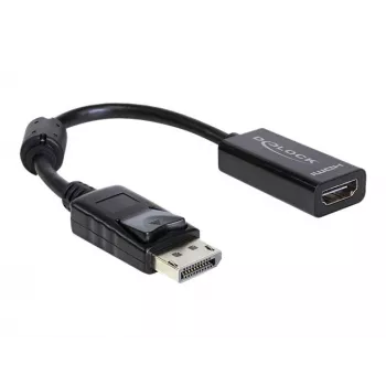 Adaptador de cabo de vídeo DELOCK 61849 0,125 m DisplayPort para HDMI