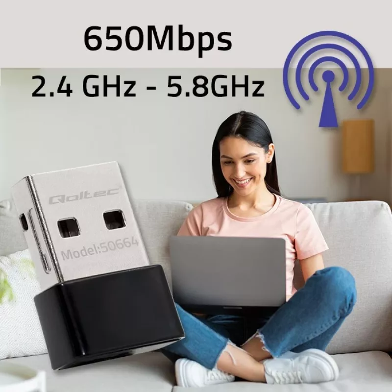 Adaptador mini USB sem fios ultra-rápido