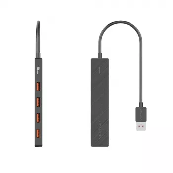 Hub multiporta 5 em 1 Vention CHOBB USB 3.2 Gen 2 — 5 portas (4× USB 3.2 Gen 2 Type-A, 1× USB 3.2 Gen 1 Type-A), 0,15 m, ABS, preto