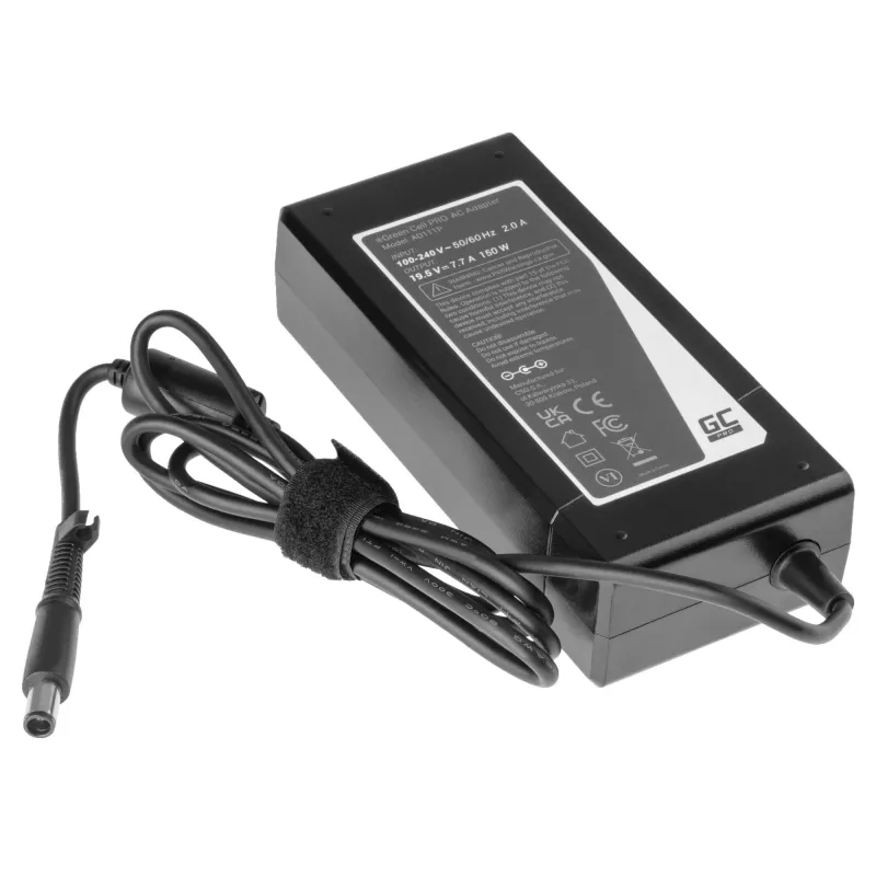 Fonte de alimentação Green Cell AD111P 150W 19.5V 7.7A fonte de alimentação universal para portátil preto