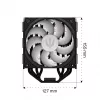 Endorfa Fera 5 preto ARGB dissipador de CPU