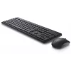 Conjunto teclado e rato sem fios Dell KM3322W preto — layout compacto, ligação sem fios, pilhas incluídas