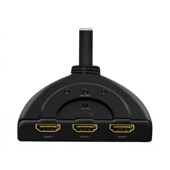LogiLink - Splitter/Switch de vídeo/áudio - 3 x HDMI - Desktop