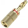 Hama 00205201 Conector de cabo ficha banana dourado reto 4 unidades
