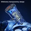 Carregador de automóvel usams CC164CC01 30W com 1×USB-A e 1×USB-C para carregamento rápido