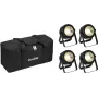 Conjunto de luzes LED PAR EUROLITE 20000950 – 4x LEDs COB, inclui saco macio