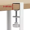 Organizador de cabos Maclean sob a secretária, carga máx. 5 kg, máx. 728 mm, branco, MC-103 W