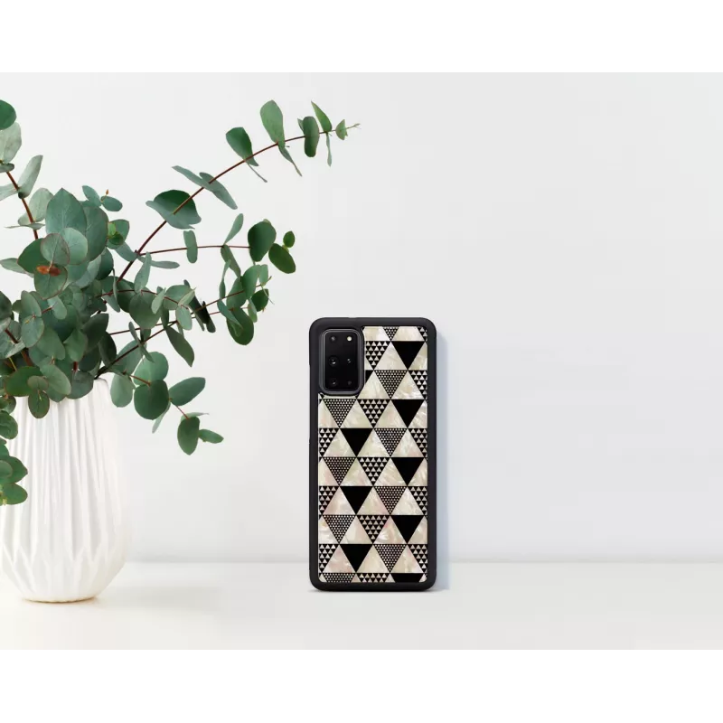 Capa de proteção iKins para Samsung Galaxy S20+ — design piramidal preto