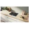 Placa a gás de encastrar Bosch PPP6A2I40, 4 zonas, grelhas em ferro fundido, preta, 590×520×54 mm, controlo por botão rotativo
