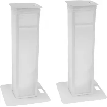 Eurolite 32000050 2x Stage Stand, variável, com cobertura e bolsa, branco