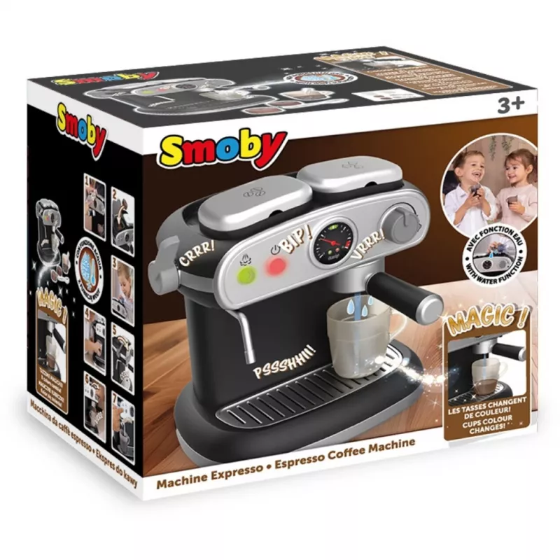 Máquina de café de brincar SMOBY Ekspres do kawy — aparelho de brincar infantil, conjunto interativo em plástico