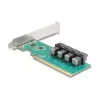 Placa de bifurcação DELOCK PCIe x16 para 4× SFF-8643 NVMe internos, Low-Profile