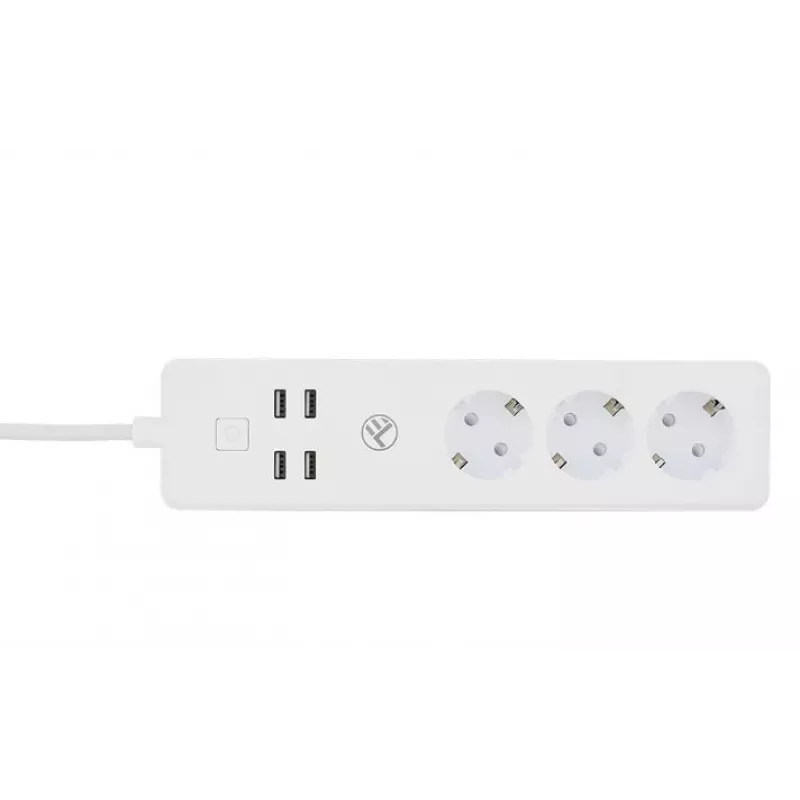 Régua de tomadas inteligente Tellur WiFi com 3 tomadas AC e 4 portas USB (4A)