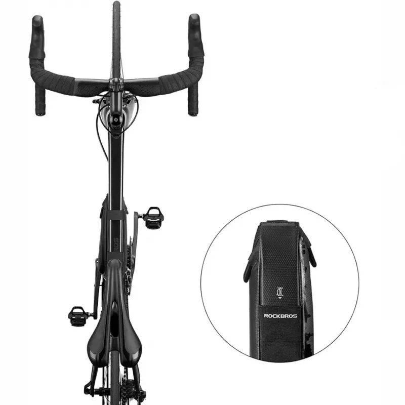 Rockbros B39-2 Bolsa de quadro de bicicleta impermeável, preta