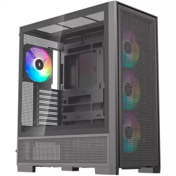 Caixa de PC Silentware Air 2000 A-RGB preta — Mid-Tower, janela lateral em vidro temperado