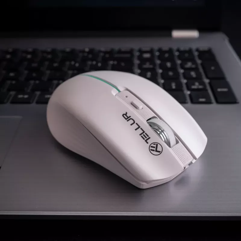 Rato sem fios Tellur Silent Click branco
