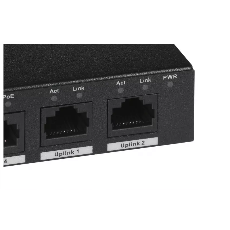 Dahua Technology PFS3006-4ET-60 Unmanaged L2 Fast Ethernet (10/100) Power over Ethernet (PoE) preto