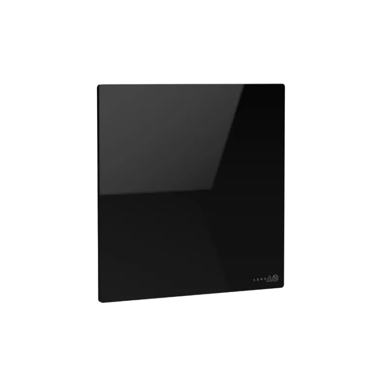 AENO Premium Eco Smart Quadro aquecedor de parede, 500 W, 50x50 cm, vidro temperado, aquecimento por infravermelhos e convecção, indicador LED tipo de ficha: Europa (tipo E/F), PRETO, Fabricado na Polónia