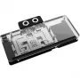 Bloco de refrigeração Alphacool Core RX 9070 XT Mercury transparente cromado com backplate