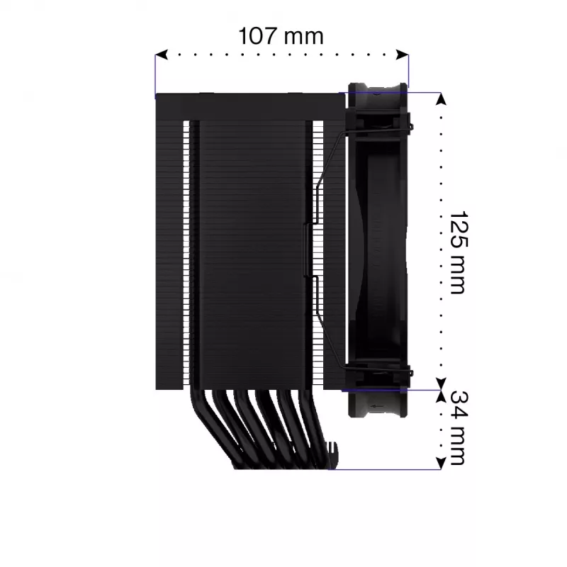 Cooler de CPU Endorfa Fortis 5 preto