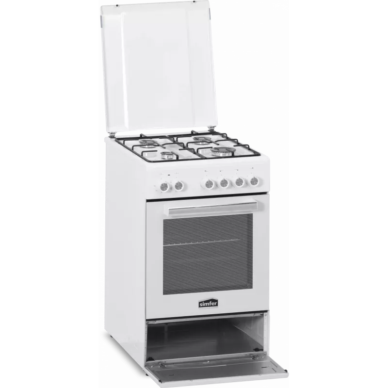 Placa a gás de encastrar e forno elétrico SIMFER 5405SERBB, aparelho combinado, largura 50 cm, classe de eficiência energética A