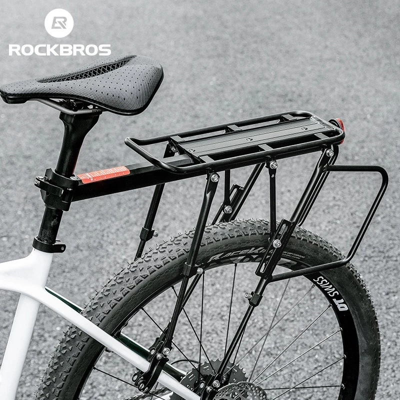 Rockbros 33210004001 bagageiro de bicicleta preto com prateleira