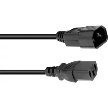 Extensão de cabo de alimentação Omnitronic 30235199 3×1,0 mm², 0,6 m, preto