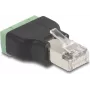 Adaptador de cabo DeLOCK 66603 RJ45 para barra de terminais de 4 pinos preto verde
