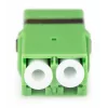 DIGITUS DN-96007-1APC-OF Acoplador de fibra ótica LC/APC duplex, monomodo OS2, sem flange, verde