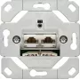Tomada de rede Gira 245200 – 2×RJ-45 Cat6a, metálico