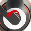 Headset gaming com fios GEMBIRD MHS-03-BKRD — binaural, circum-aural, 3,5 mm, cabo de 1,8 m, vermelho/preto