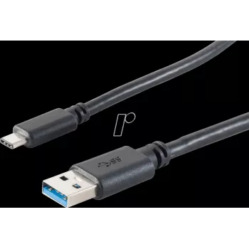 Cabo USB ShiverPeaks BS13-31045 USB 3.2 Gen 1 3 m USB-A USB-C preto