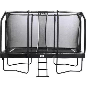 Trampolim Salta First Class retangular 214 x 366 cm, equipamento de fitness, preto