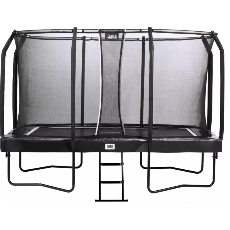 Trampolim Salta First Class retangular 214 x 366 cm, equipamento de fitness, preto