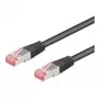 Wentronic Goobay cabo de rede CAT 6, S/FTP (PiMF), preto, 50 m – LSZH sem halogéneos, cobre (68701)