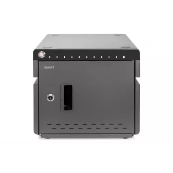 Armário de carregamento móvel de secretária Digitus para 10 portáteis/tablets até 13 polegadas, UV-C, USB-C