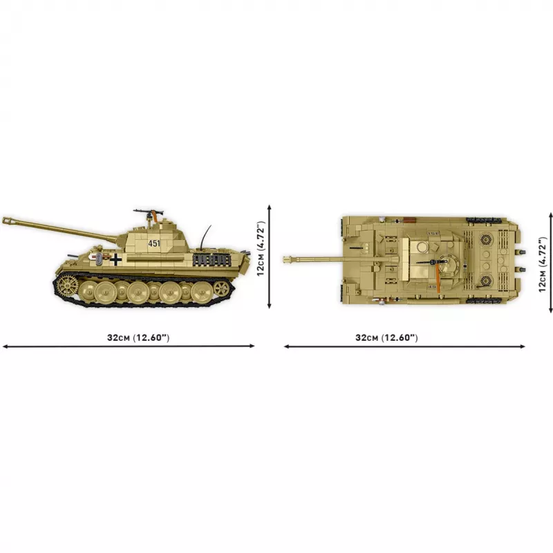 Blocos de construção Panzer V Panther G Pudel 1133 peças