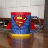 Caneca Thumbs Up Superman com capa, imagem única, 0,25 l, azul, vermelho, cerâmica, silicone, universal, 1 unid.