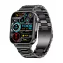 Smartwatch Colmi P80 aço preto com Bluetooth e medidor de frequência cardíaca