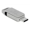 Pen USB DeLOCK 64 GB USB-C Type-A rotativa caixa metálica