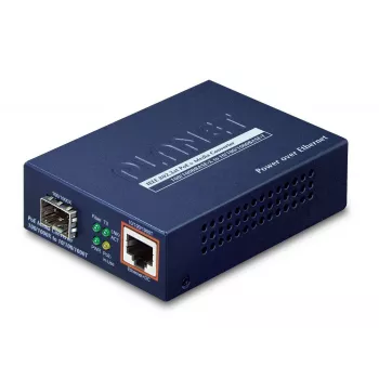 Conversor de rede de mídia PLANET GTP-805A 1000 Mbit/s, 1000Base-T para 1000Base-X, SFP, orçamento PoE 30 W