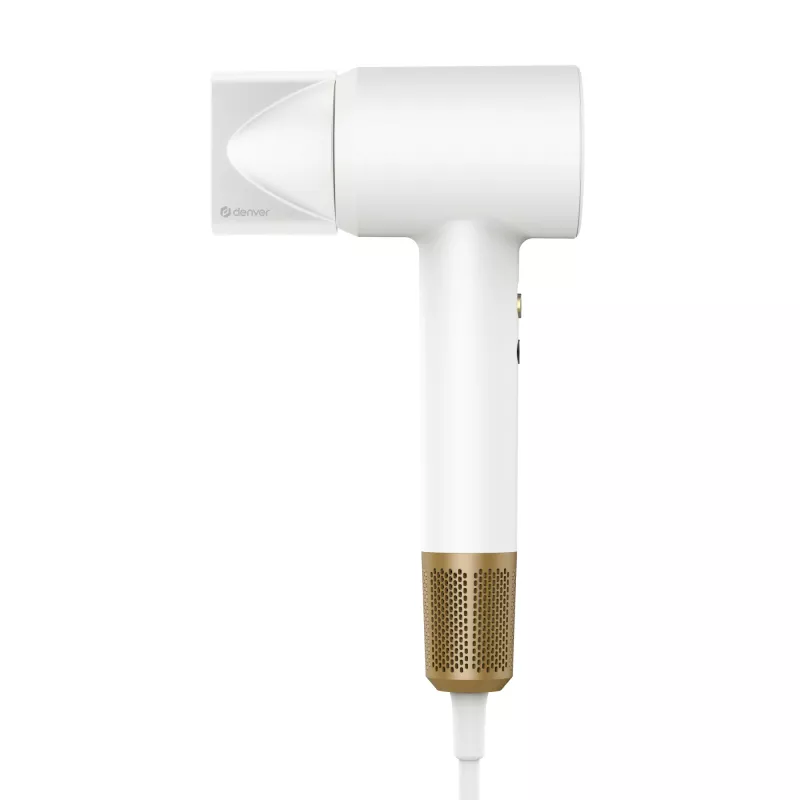 Secador de cabelo DENVER HDD-1400W, 1400 W, branco, 110–240 V, cabo 1,8 m, 25–75 °C, 70×89×280 mm
