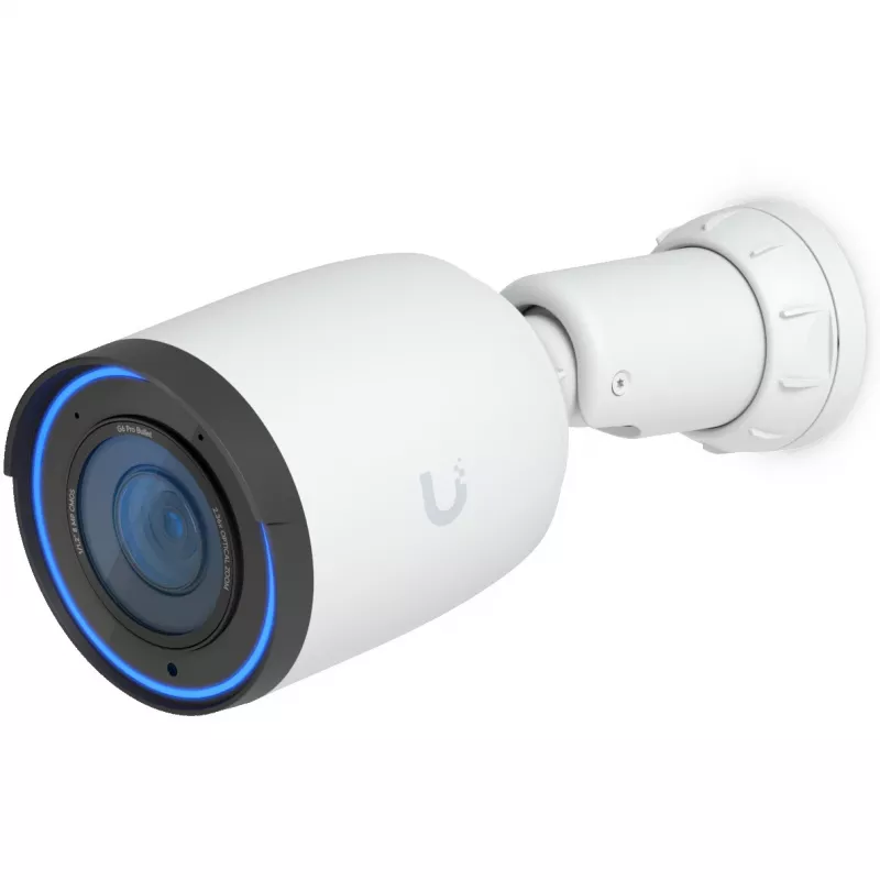 Câmara de vigilância IP UBIQUITI G6 Pro Bullet — 4K (3840×2160), com fios, interior/exterior, CMOS 1/1,2 polegadas, 5,9–13,8 mm, zoom ótico 2,36x, montagem em teto/parede/mastro